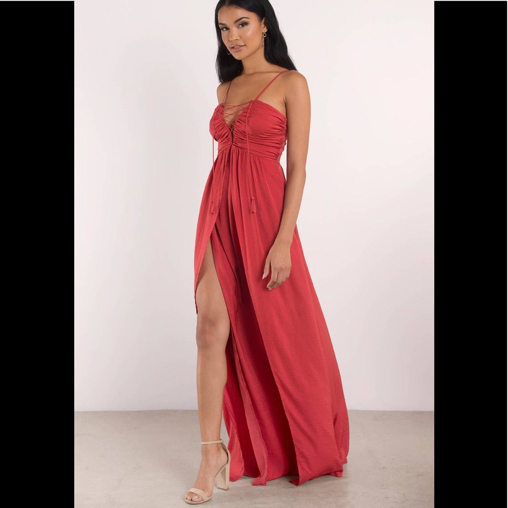 NWOT The Jetset Diaries Karisimbi maxi dress Scarlett red US4